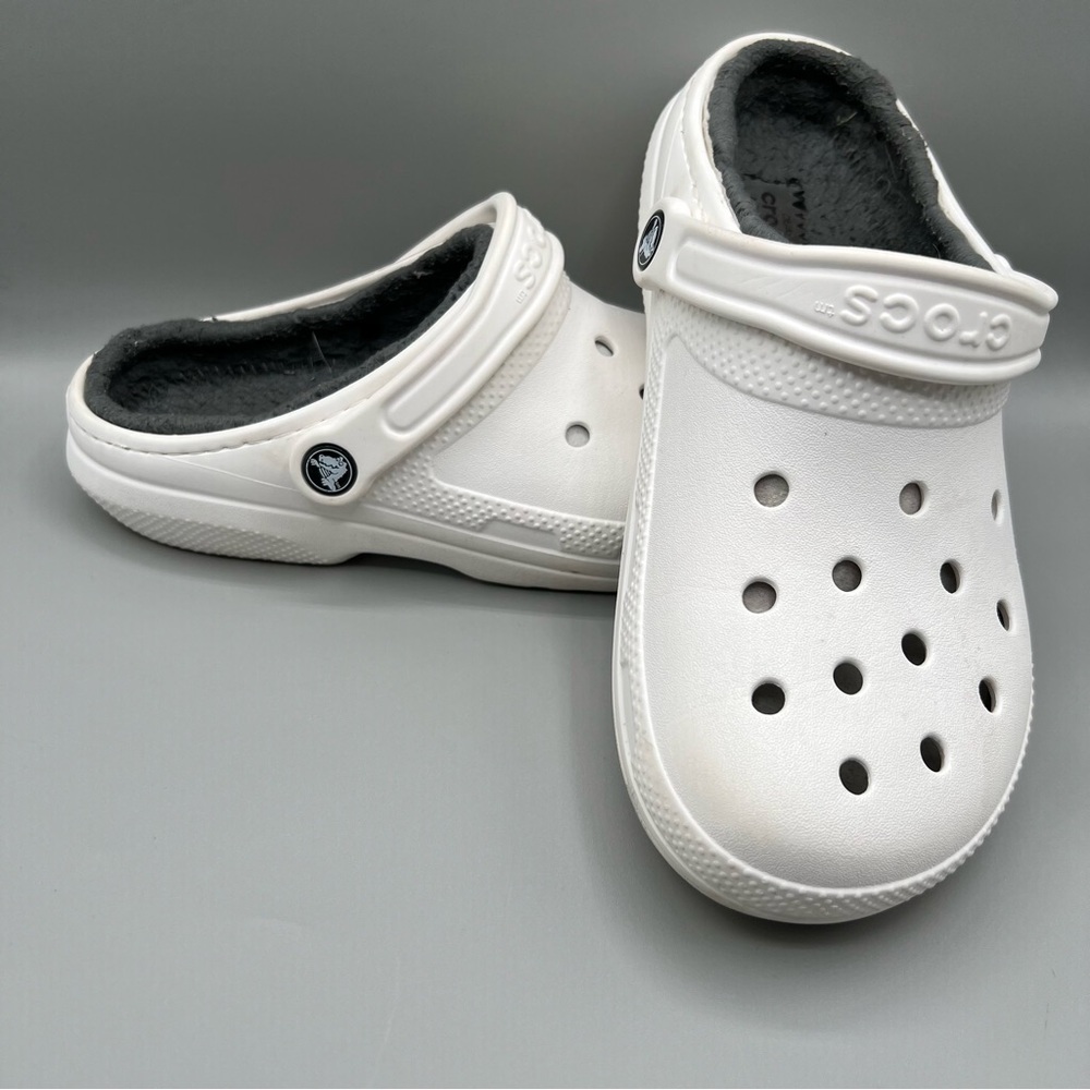CROCS White Classic Clogs with Ventilation